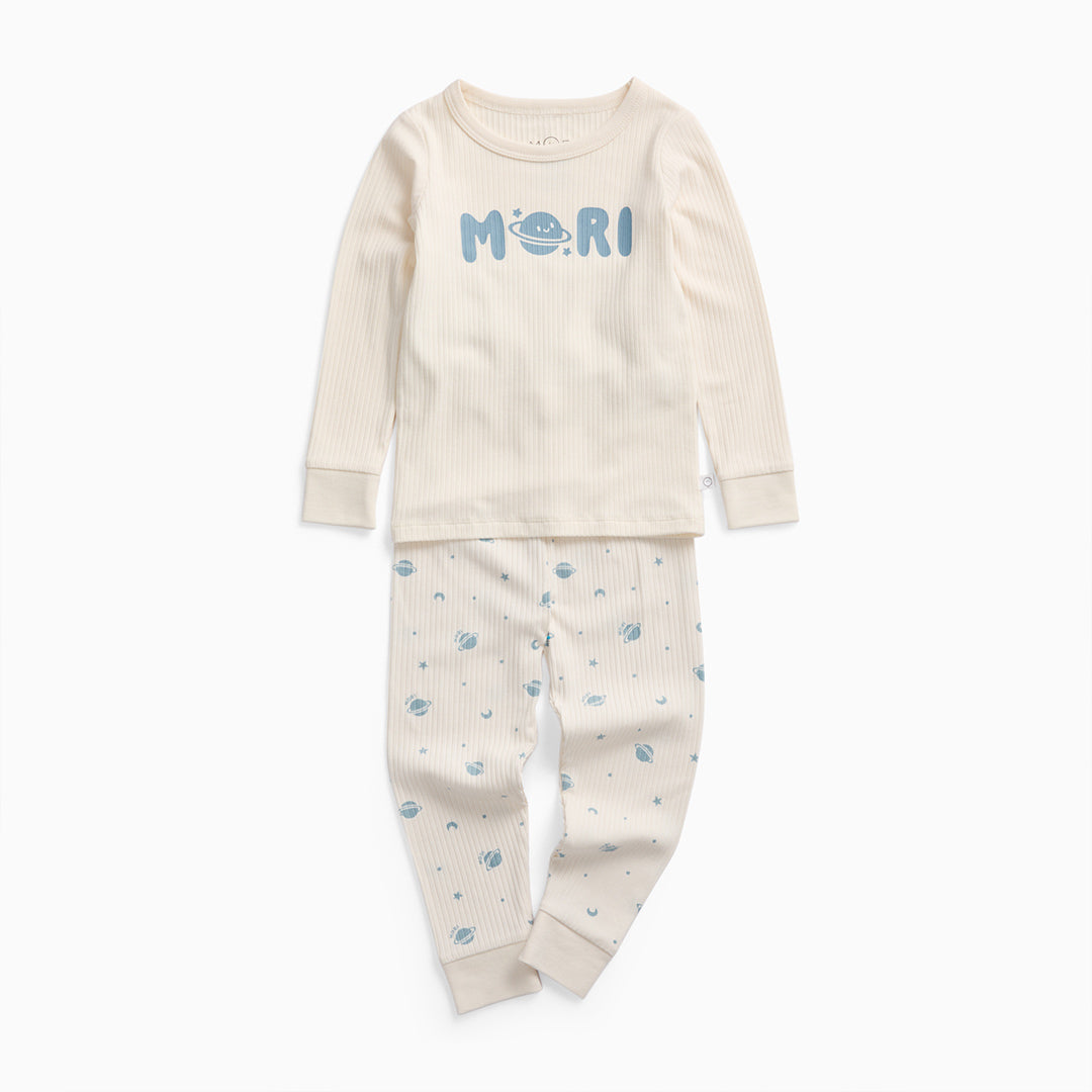 MORI Ribbed Pyjamas - Space-Pyjamas-Space-12-18m | Natural Baby Shower
