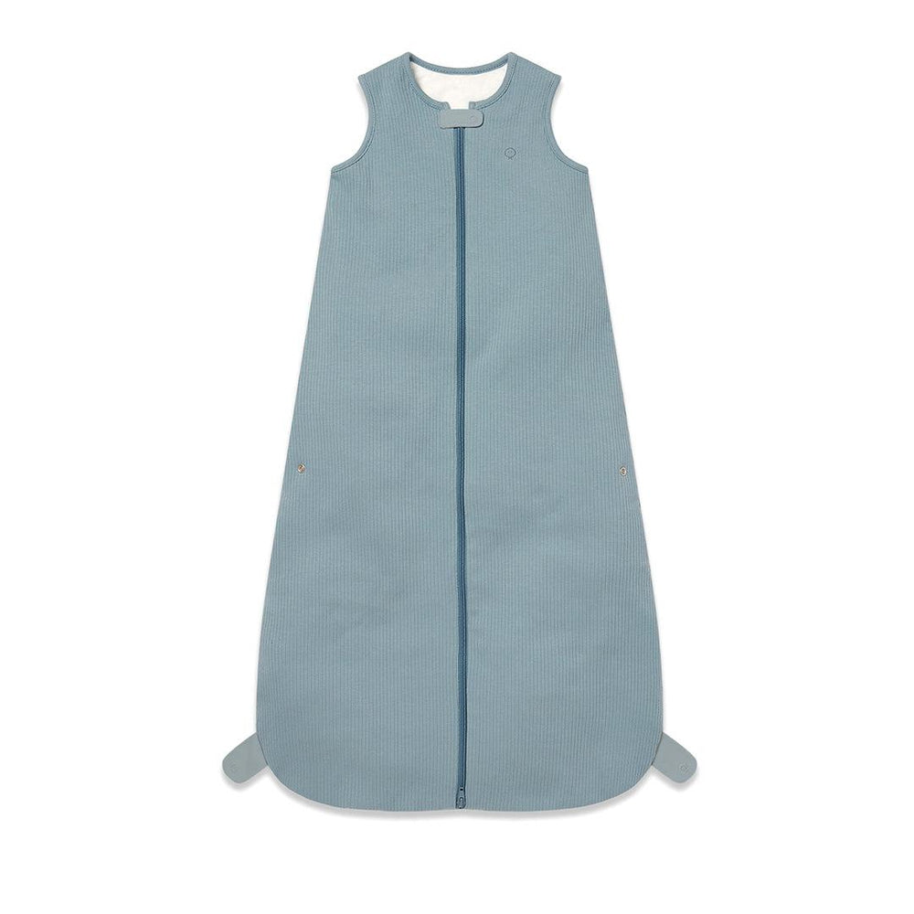 MORI Ribbed Front Opening Year Round Sleeping Bag 1.5 TOG - Blue-Sleeping Bags-Blue-6-24m | Natural Baby Shower
