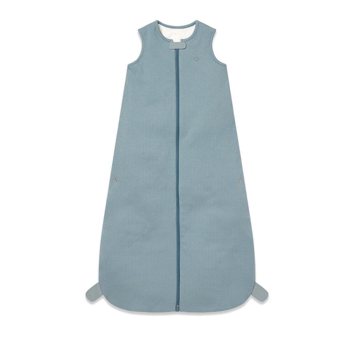 MORI Ribbed Front Opening Year Round Sleeping Bag 1.5 TOG - Blue-Sleeping Bags-Blue-6-24m | Natural Baby Shower