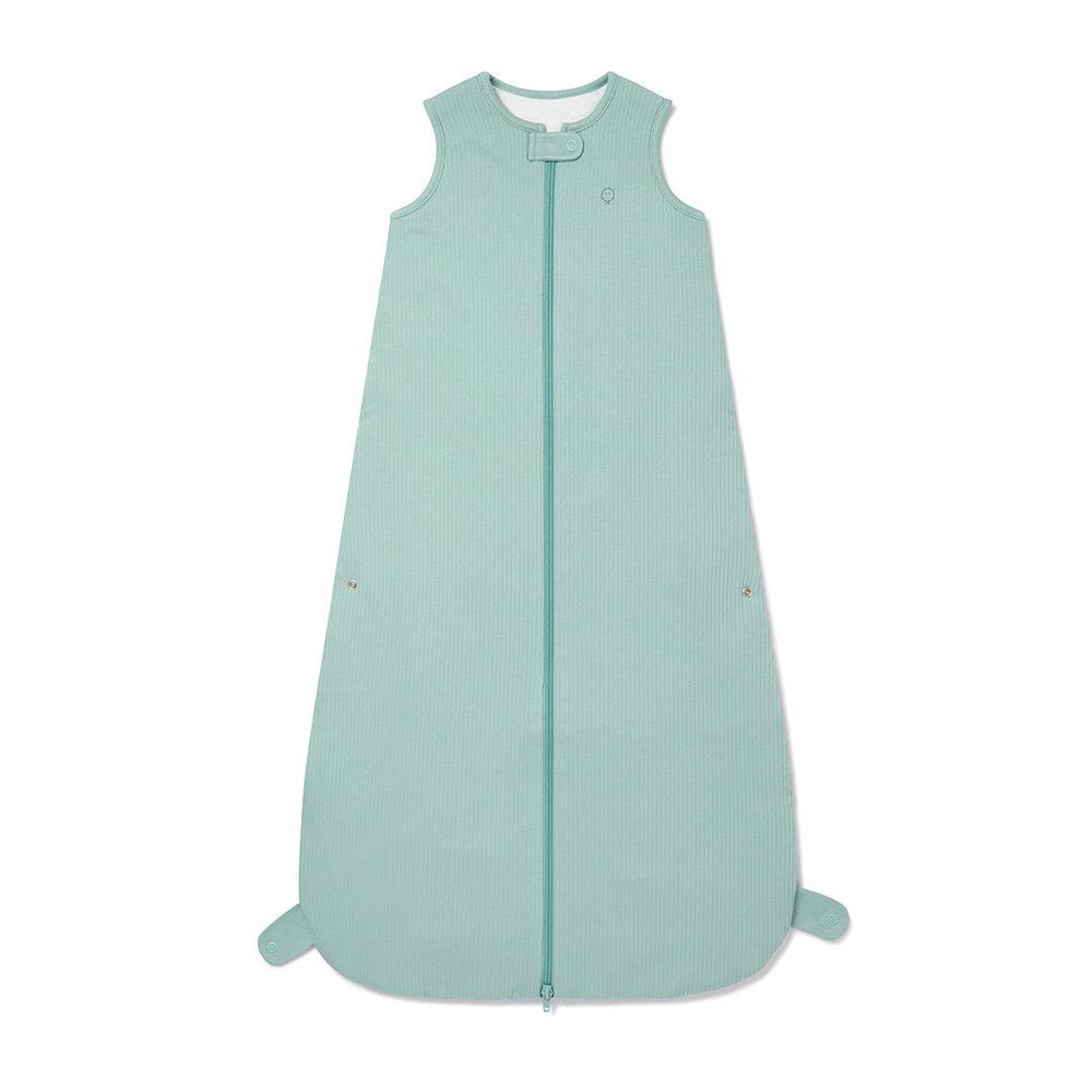 MORI Ribbed Front Opening Year Round Sleeping Bag 1.5 TOG - Mint-Sleeping Bags-Mint-6-24m | Natural Baby Shower