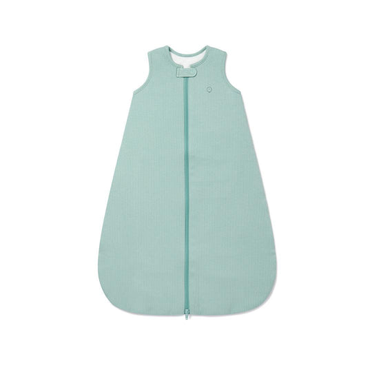 MORI Ribbed Front Opening Year Round Sleeping Bag 1.5 TOG - Mint-Sleeping Bags-Mint-0-6m | Natural Baby Shower
