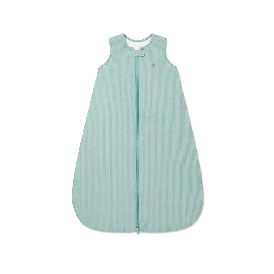 MORI Ribbed Front Opening Year Round Sleeping Bag 1.5 TOG - Mint-Sleeping Bags-Mint-0-6m | Natural Baby Shower