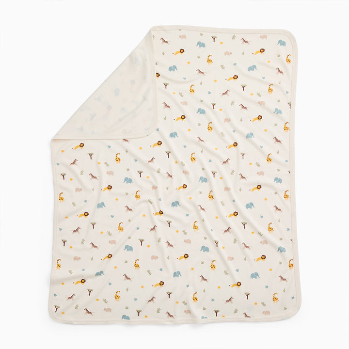 MORI Safari Bamboo Blanket - White-Blankets- | Natural Baby Shower