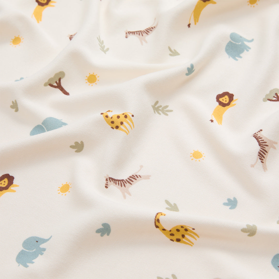 MORI Safari Bamboo Blanket - White-Blankets- | Natural Baby Shower