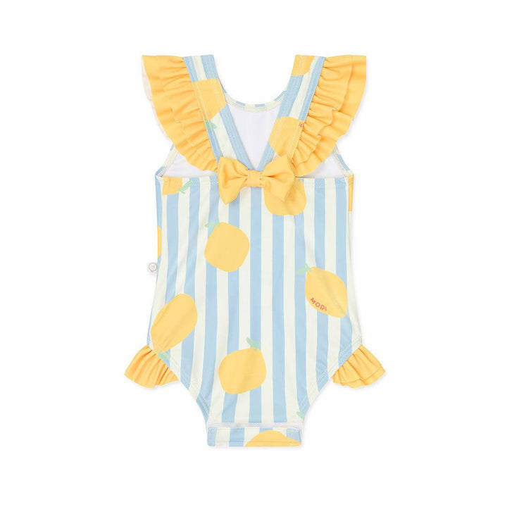 MORI Stripe Swimsuit - Lemon & Blue Stripe-Swimsuits-Lemon & Blue Stripe-12 - 18 M | Natural Baby Shower