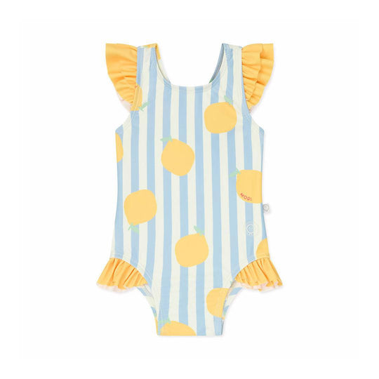 MORI Stripe Swimsuit - Lemon & Blue Stripe-Swimsuits-Lemon & Blue Stripe-12 - 18 M | Natural Baby Shower