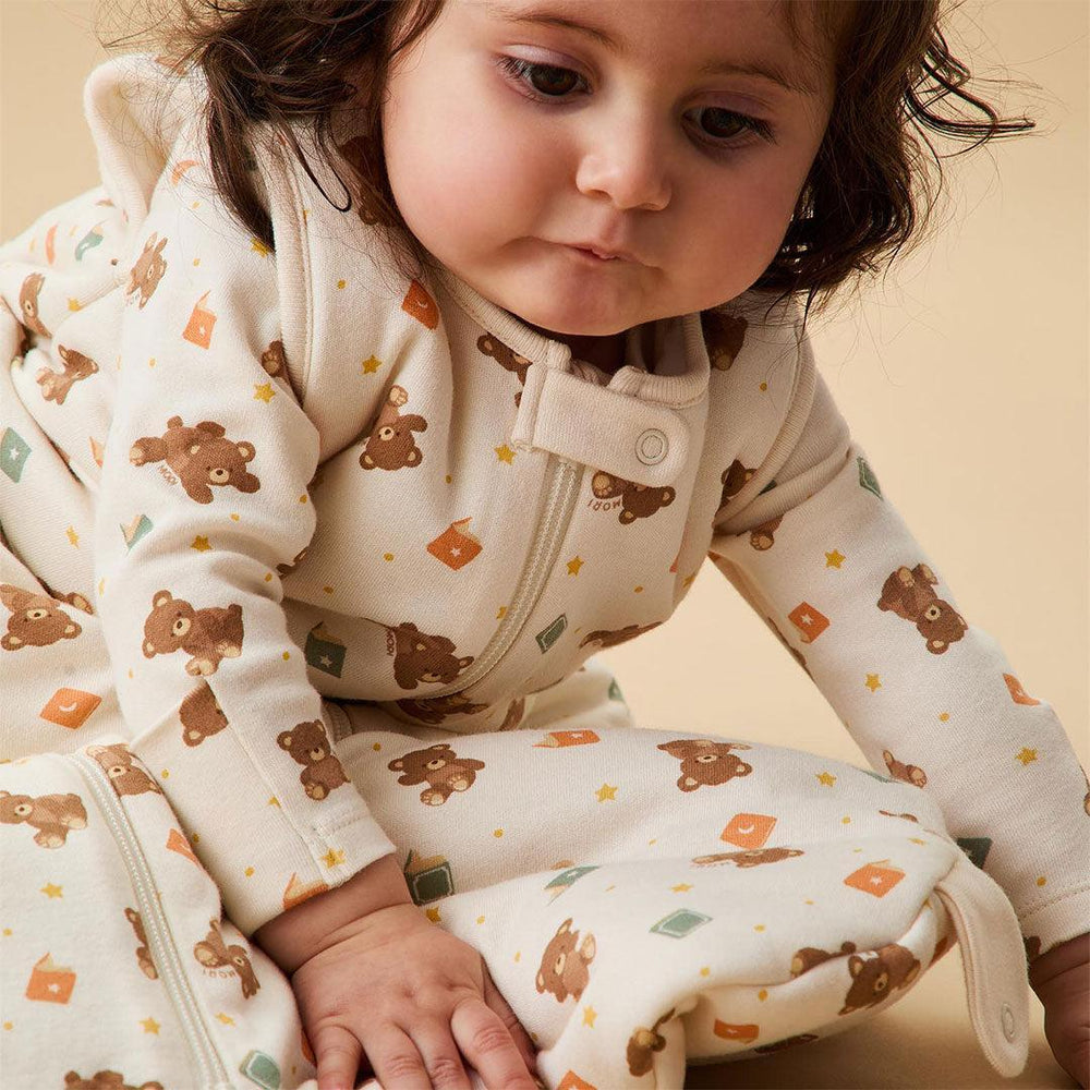 MORI Teddy Bear Front Opening Sleeping Bag 2.5 TOG - Teddy Bear Print-Sleeping Bags-Teddy Bear Print-0-6m | Natural Baby Shower