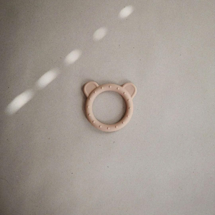 Mushie Bear Teether - Natural-Teethers-Natural- | Natural Baby Shower