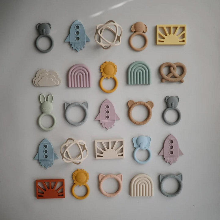 Mushie Bear Teether - Natural-Teethers-Natural- | Natural Baby Shower