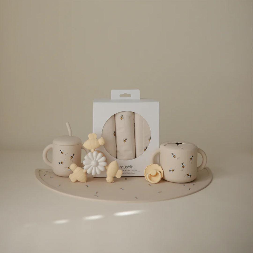 Mushie Silicone Snack Cup - Bees-Snack Cups-Bees- | Natural Baby Shower