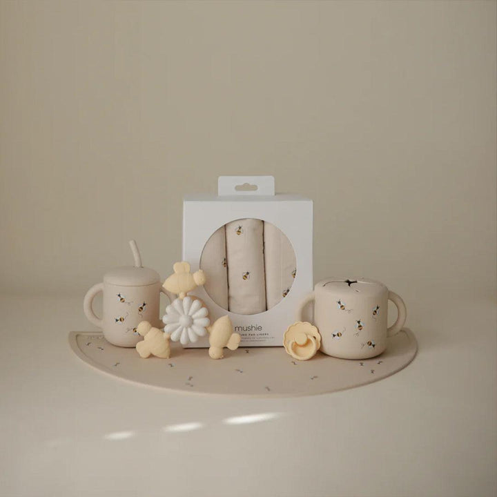 Mushie Silicone Snack Cup - Bees-Snack Cups-Bees- | Natural Baby Shower
