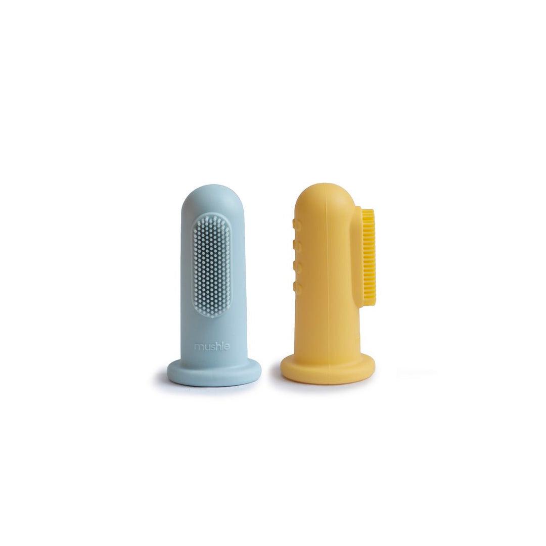 Mushie Toothbrush - Powder Blue/Daffodil-Toothcare-Powder Blue/Daffodil- | Natural Baby Shower