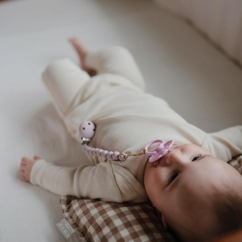 Mushie Silicone Pacifier Clip - Hera Soft Lilac-Pacifier Clips-Hera Soft Lilac- | Natural Baby Shower