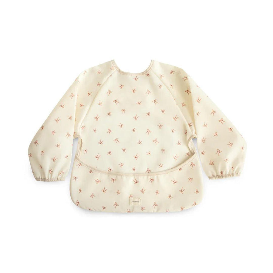 Mushie Long Sleeve Bib - Bows-Bibs-Bows- | Natural Baby Shower