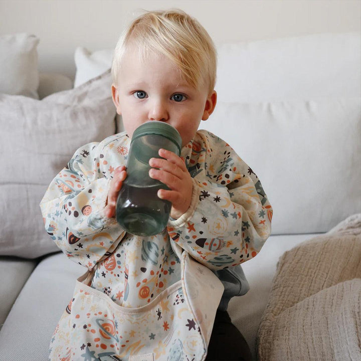 Mushie Long Sleeve Bib - Space-Bibs-Space- | Natural Baby Shower
