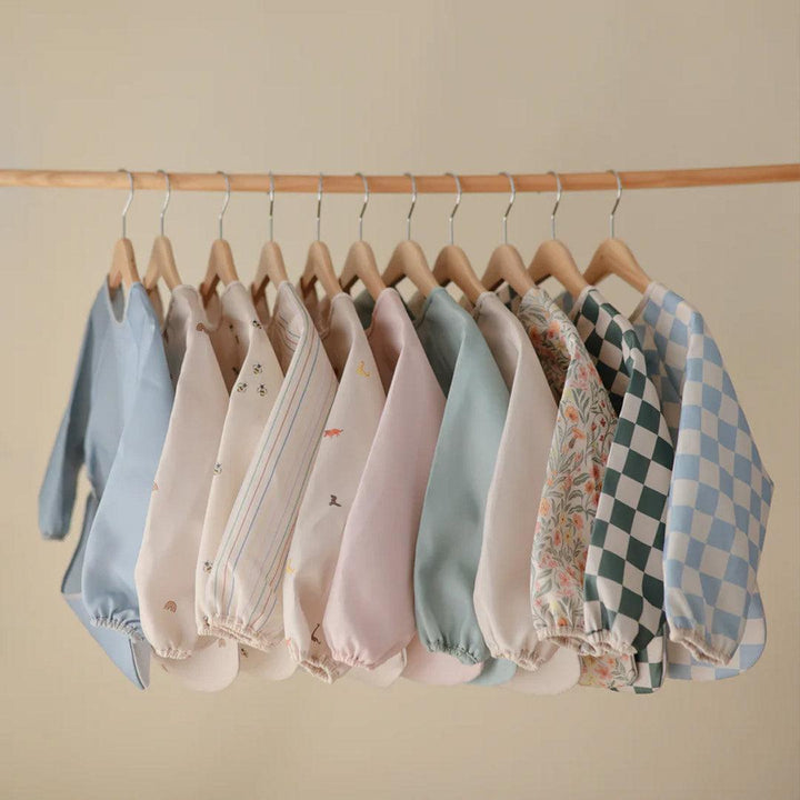 Mushie Long Sleeve Bib - Pastel Blooms-Bibs-Pastel Blooms-6-24 months (one size) | Natural Baby Shower