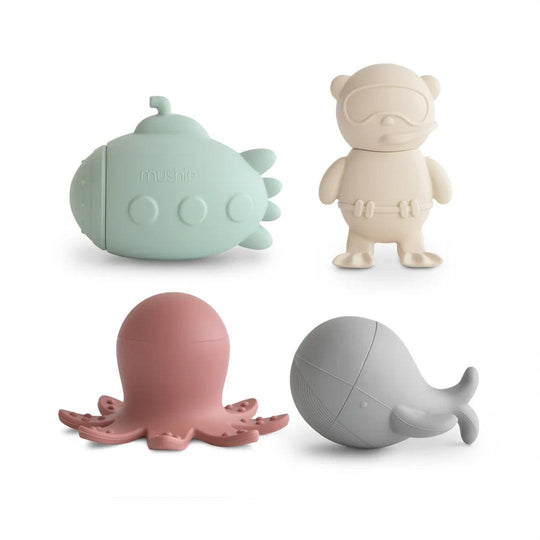 Mushie Mould Free Bath Play Set - Sealife-Bath Toys-Sealife- | Natural Baby Shower