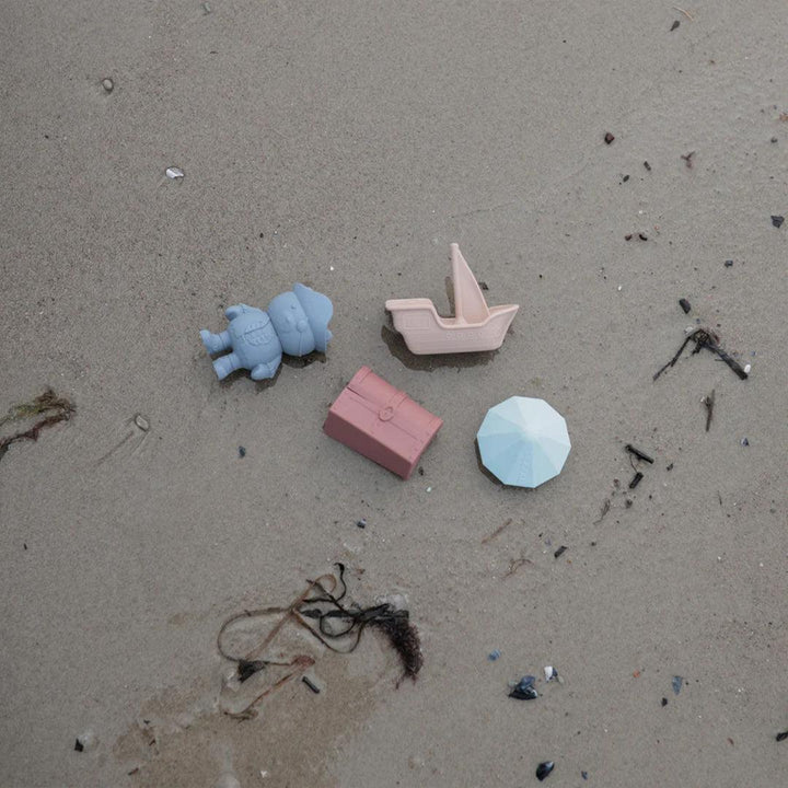 Mushie Pirate Mold Free Bath Play Set - Pirate Theme In Multicolour-Bath Toys-Pirate Theme In Multicolour- | Natural Baby Shower