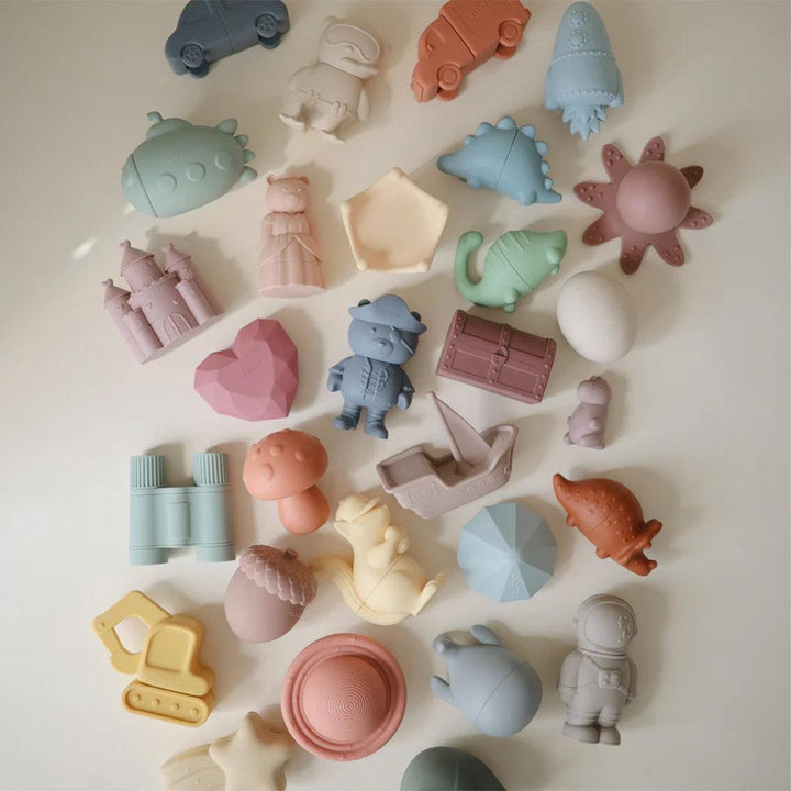 Mushie Pirate Mold Free Bath Play Set - Pirate Theme In Multicolour-Bath Toys-Pirate Theme In Multicolour- | Natural Baby Shower