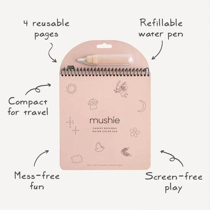 Mushie Reusable Water Color Pad - Fairies-Arts + Crafts-Fairies- | Natural Baby Shower