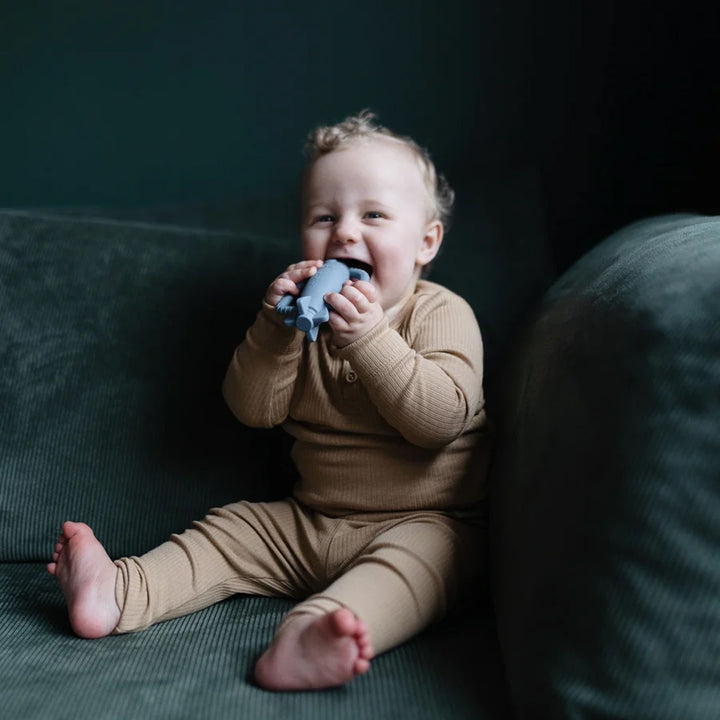 Mushie Rocket Teether - Blue