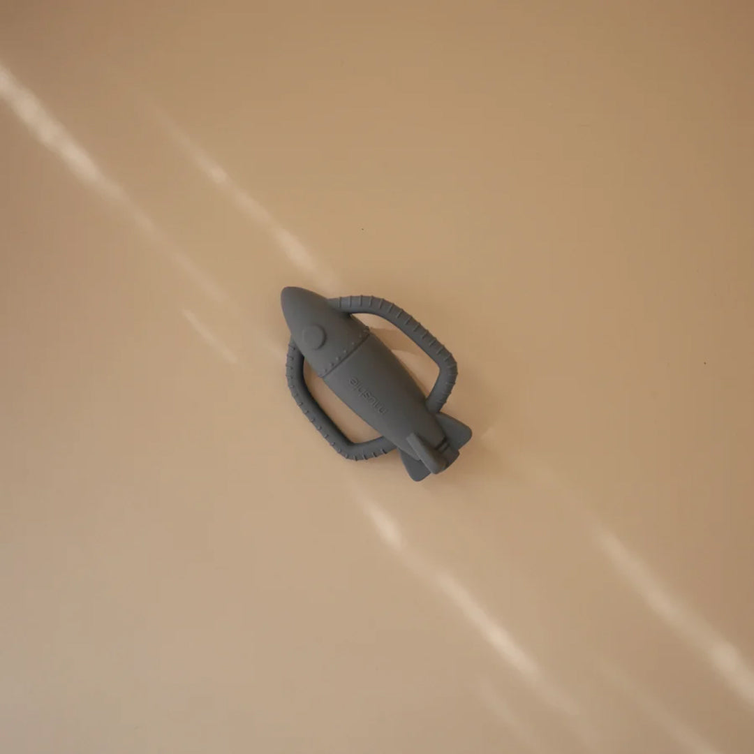 Mushie Rocket Teether - Blue