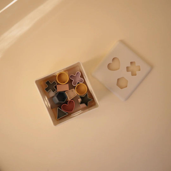 Mushie Shape Sorting Box-Shape Sorters- | Natural Baby Shower