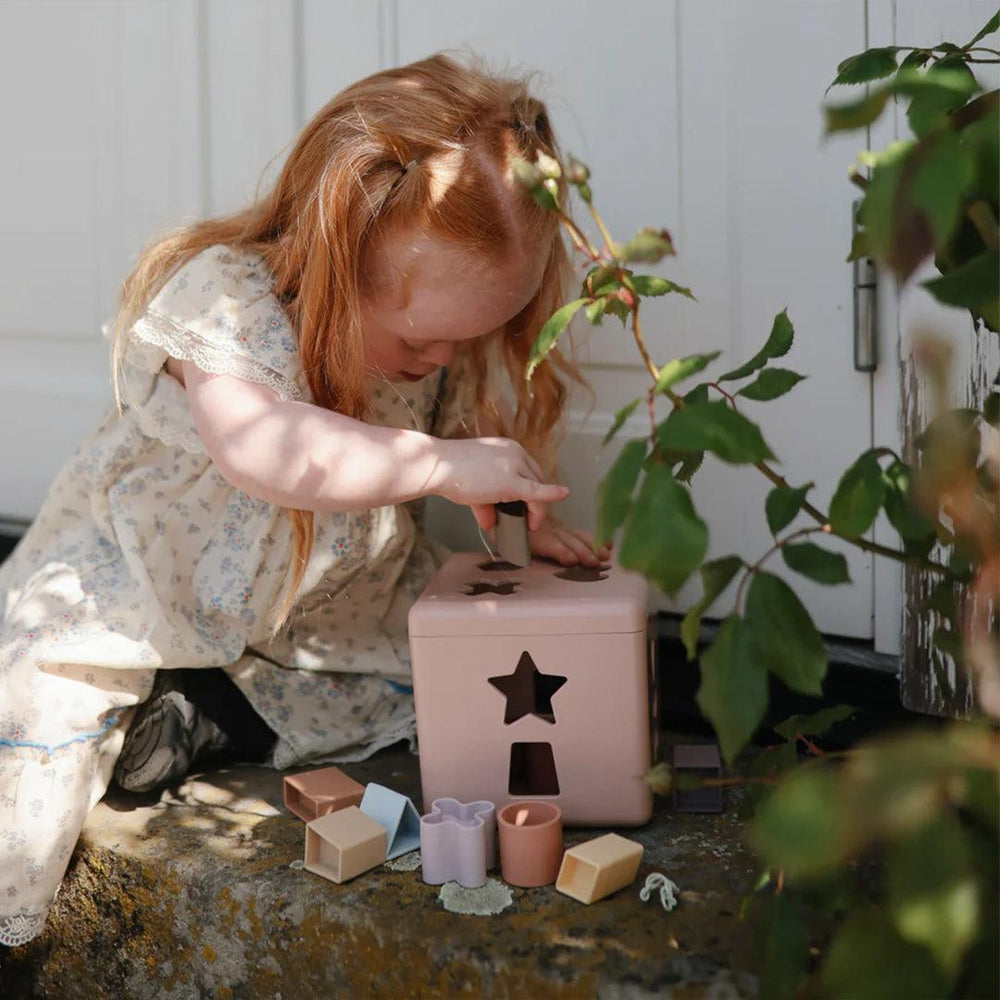 Mushie Shape Sorting Box - Petal-Shape Sorters-Petal- | Natural Baby Shower