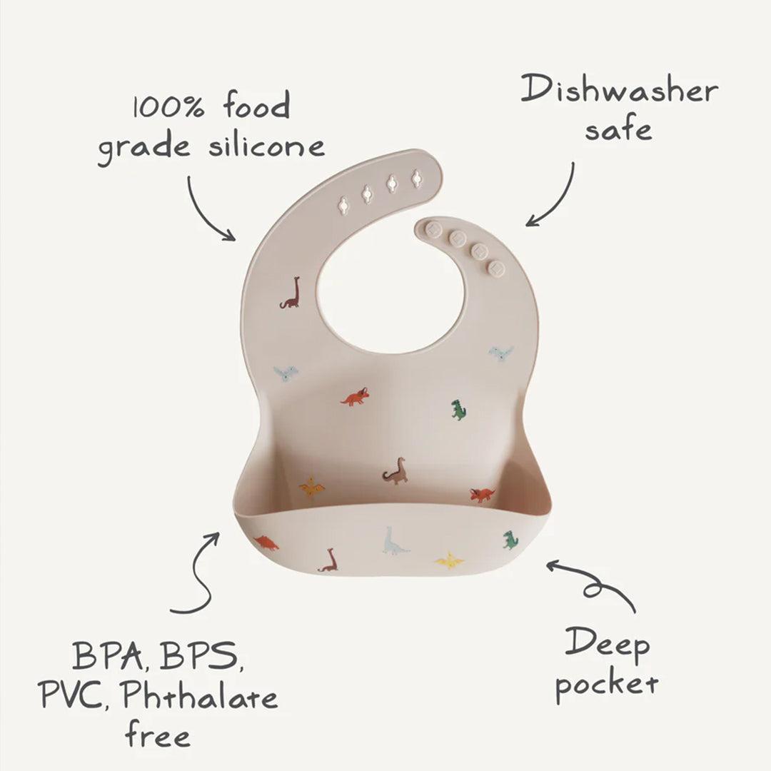 Mushie Silicone Bib - Bows-Bibs-Bows-0m+ | Natural Baby Shower