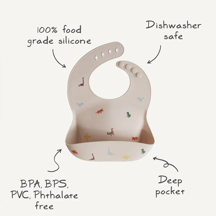 Mushie Silicone Bib - Bows-Bibs-Bows-0m+ | Natural Baby Shower