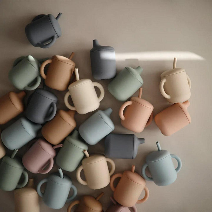 Mushie Silicone Sippy Cup - Blush-Sippy Cups-Blush-175ml | Natural Baby Shower