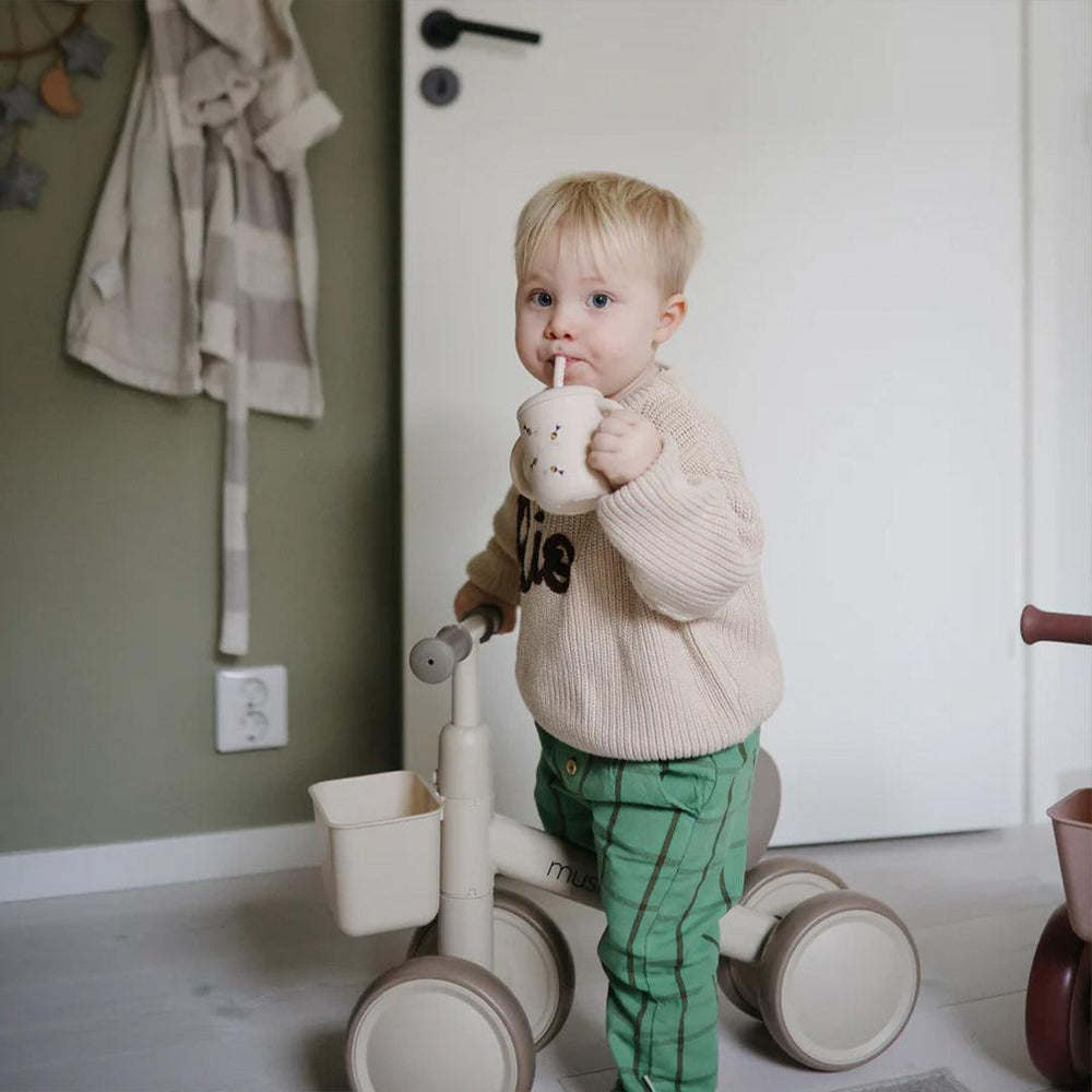 Mushie Silicone Training Cup + Straw - Bees-Cups-Bees- | Natural Baby Shower