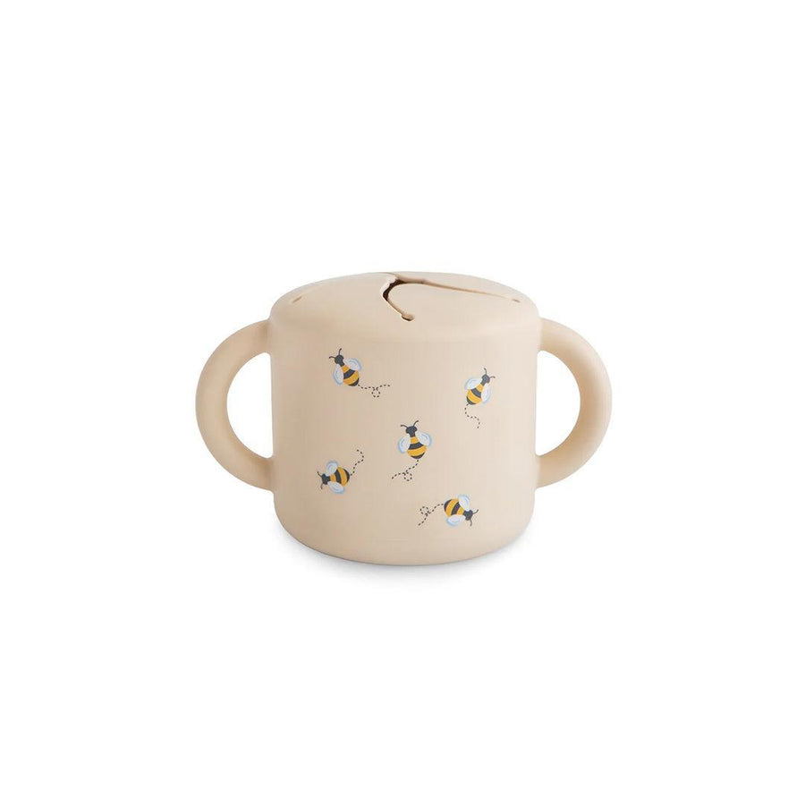 Mushie Silicone Snack Cup - Bees-Snack Cups-Bees- | Natural Baby Shower