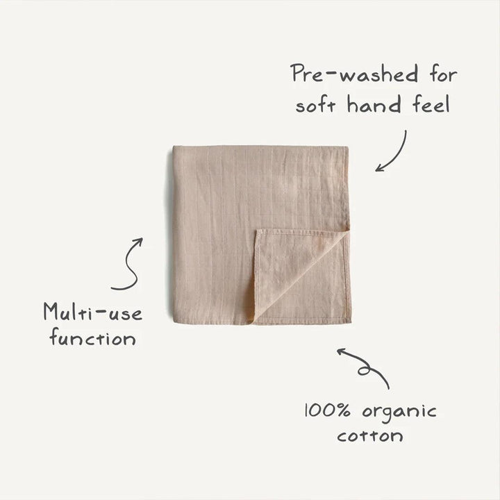 Mushie Swaddle - Bows-Swaddling Wraps-Bows-0m+ | Natural Baby Shower