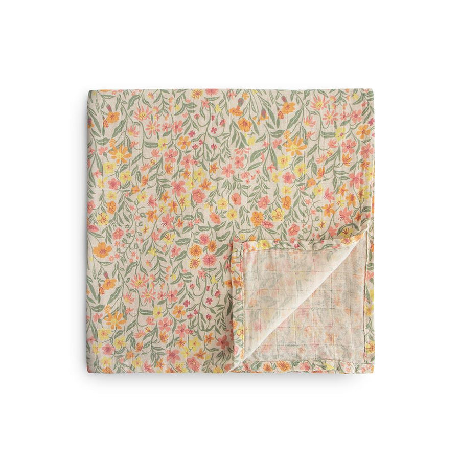 Mushie Swaddle - Pastel Blooms-Shaped Swaddles-Pastel Blooms-0+ months | Natural Baby Shower