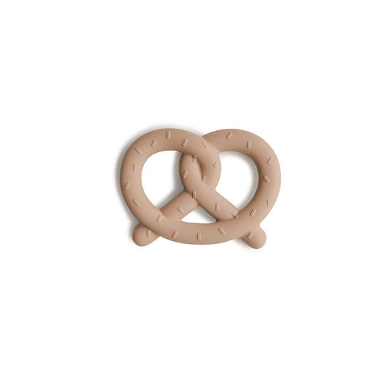 Mushie Teether Pretzel - Natural-Teethers-Natural- | Natural Baby Shower