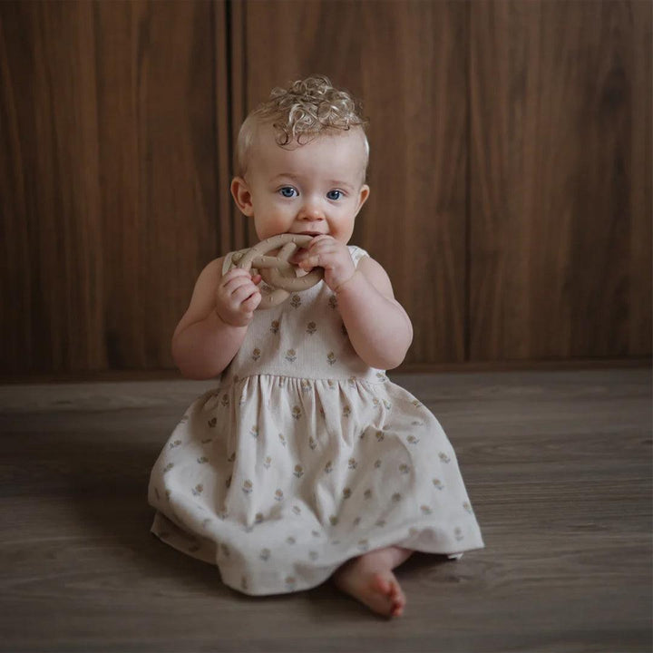Mushie Teether Pretzel - Natural-Teethers-Natural- | Natural Baby Shower