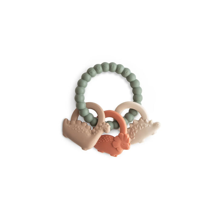 Mushie Teething Ring - Dinosaurs