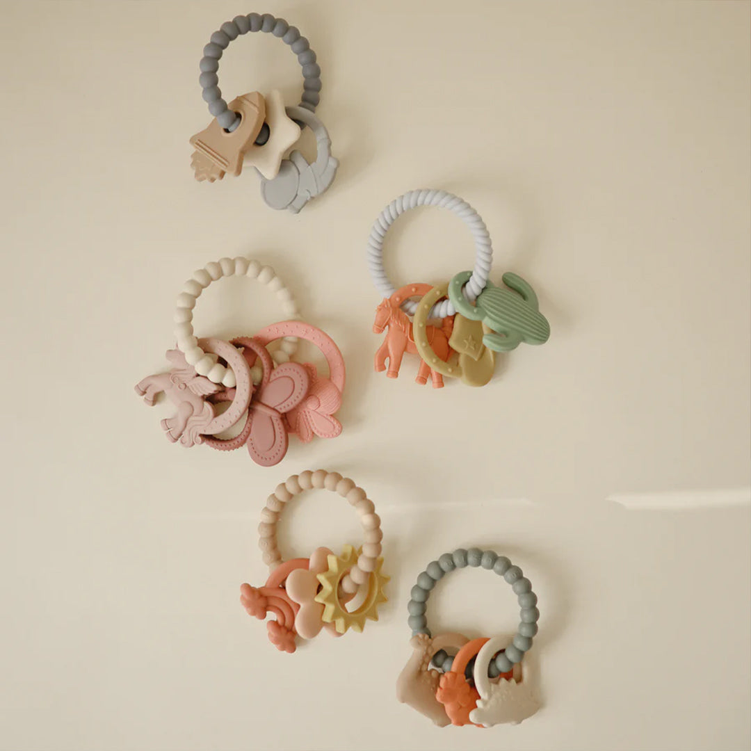 Mushie Teething Ring - Dinosaurs