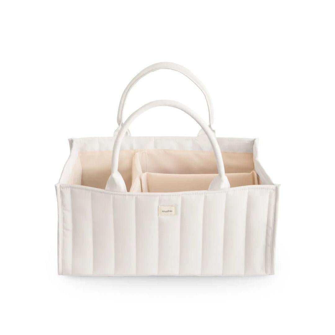 Mushie Nappy Caddy - Ivory-Nappy Laundry + Storage-Ivory- | Natural Baby Shower