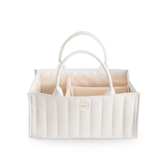 Mushie Nappy Caddy - Ivory-Nappy Laundry + Storage-Ivory- | Natural Baby Shower