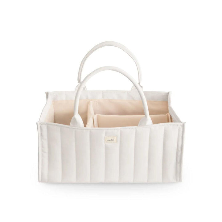 Mushie Nappy Caddy - Ivory-Nappy Laundry + Storage-Ivory- | Natural Baby Shower