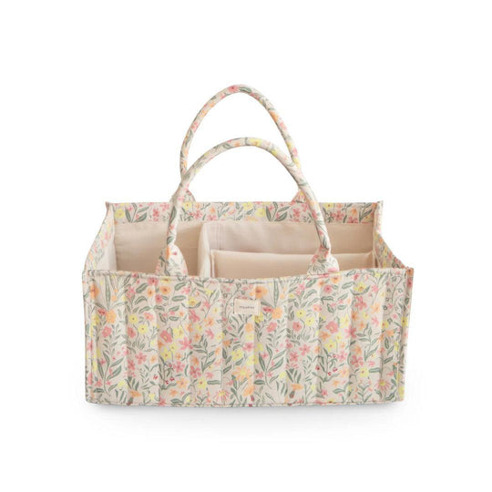 Mushie Nappy Caddy - Pastel Blooms-Nappy Laundry + Storage-Pastel Blooms- | Natural Baby Shower