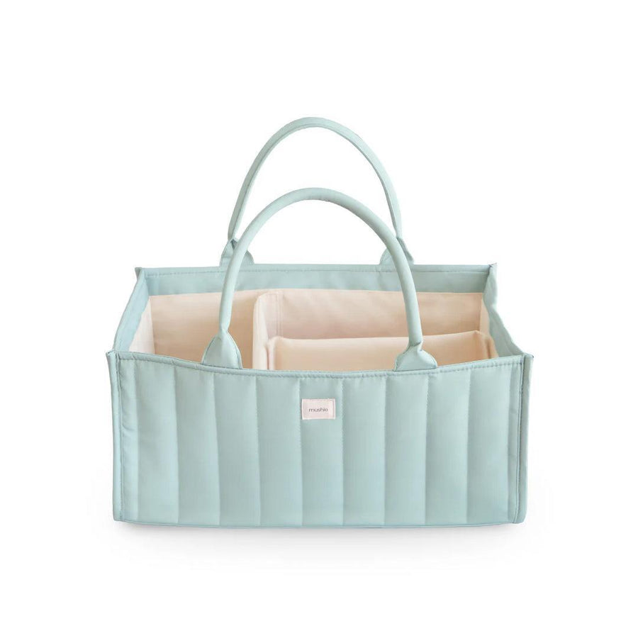 Mushie Nappy Caddy - Roman Green-Nappy Laundry + Storage-Roman Green- | Natural Baby Shower