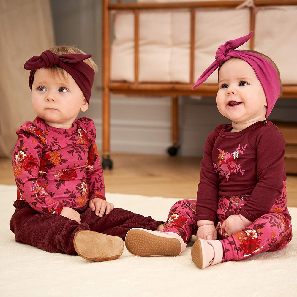 Müsli Berry Long Sleeve Bodysuit - Spa Rose/Fig/Berry Red-Headbands-Boysenberry/Fig/Berry Red- | Natural Baby Shower