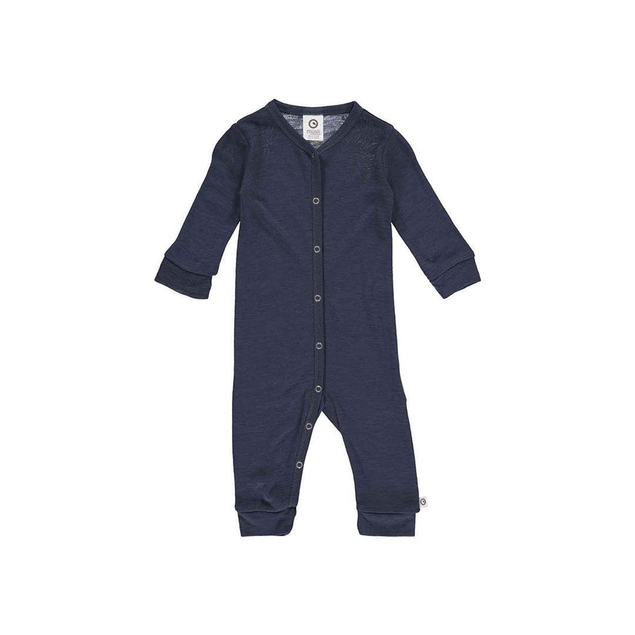 Müsli Merino Woolly Bodysuit - Night Blue-Bodysuits-Night Blue-56 | Natural Baby Shower