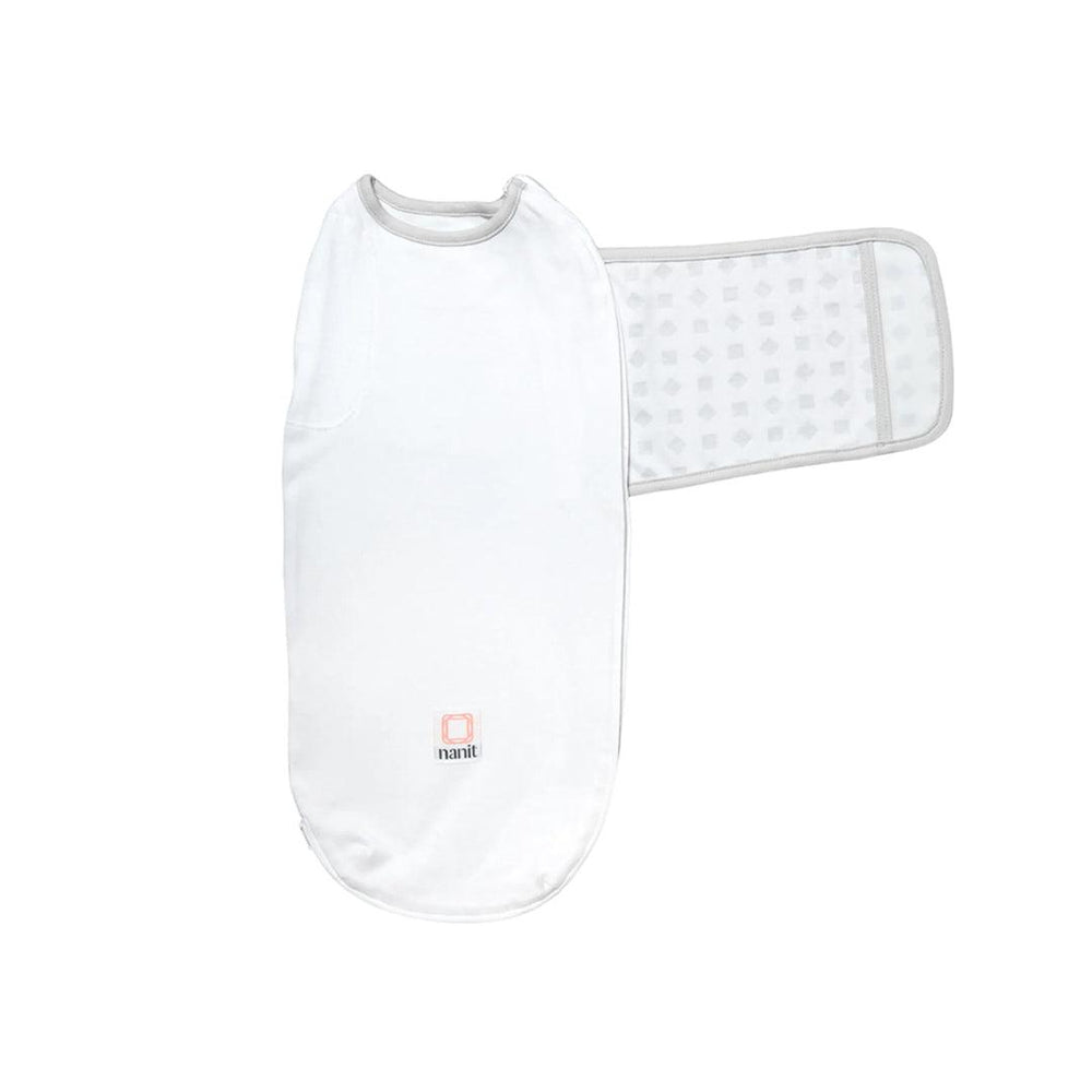 Nanit Breathing Wear Swaddle - White-Baby Monitors-White-Small | Natural Baby Shower