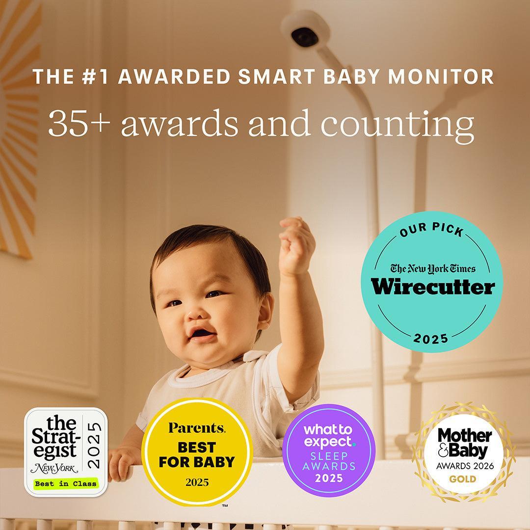 Nanit Pro Baby Monitor + Floor Stand Gen2 - White-Baby Monitors- | Natural Baby Shower