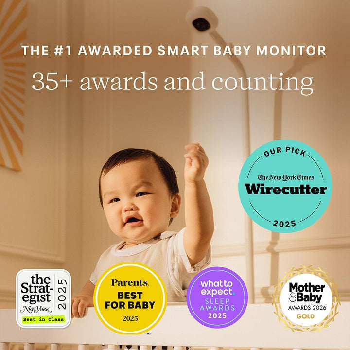 Nanit Pro Baby Monitor + Floor Stand Gen2 - White-Baby Monitors- | Natural Baby Shower