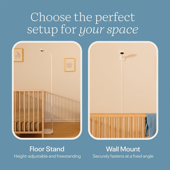 Nanit Pro Baby Monitor + Floor Stand Gen2 - White-Baby Monitors- | Natural Baby Shower